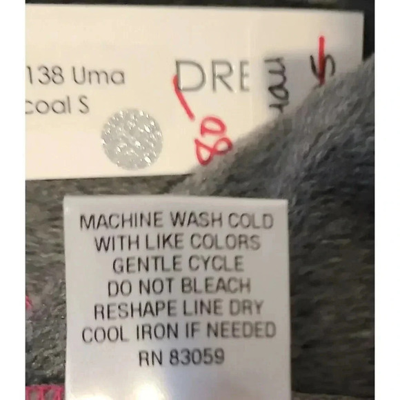 WOMEN'S DREW UMA COTTON BLEND FLEECE JACKET CARDIGAN GREY PINK ACCENTS SZ XS NEW - Picture 6 of 6